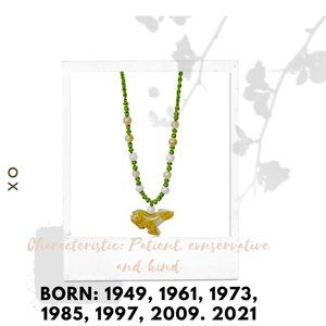 Ox Chinese Zodiac Handmade Jade Necklace Pendant
